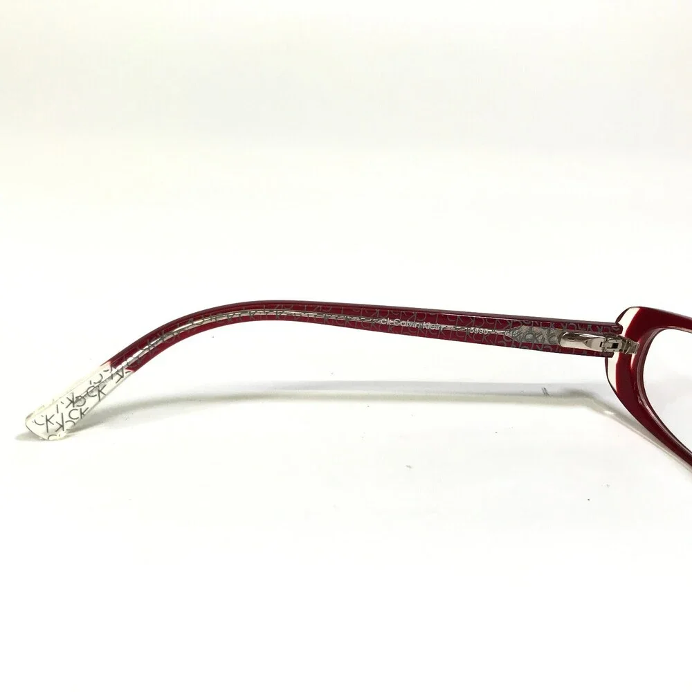 Calvin Klein Eyeglasses Frames 5590 615 Red Clear Rectangular Full Rim 50-15-135